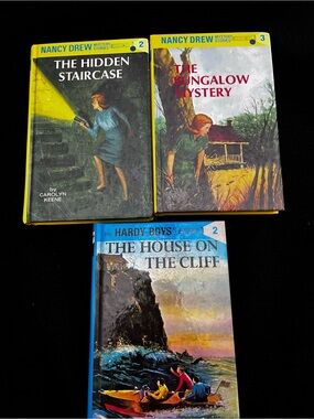 Nancy Drew & Hardy Boys Hardcover Book Lot (3 Books) Retro Read